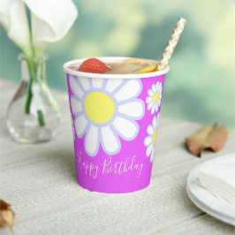 Daisy Simple Violet Pappbecher