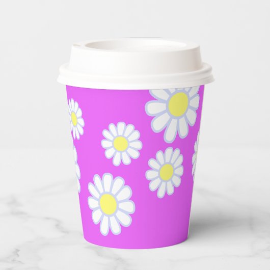 Daisy Simple Violet Pappbecher (Rückseite)