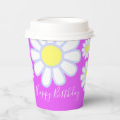 Daisy Simple Violet Pappbecher (Vorderseite)