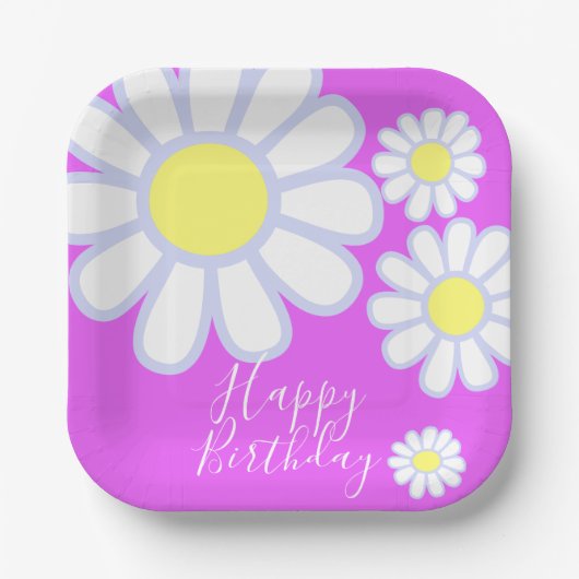 Daisy Simple Violet Pappteller (Vorderseite)