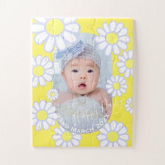 Daisy Simple Yellow Foto Baby Puzzle (Vertikal)