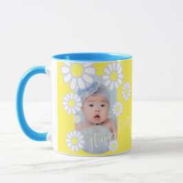 Daisy Simple Yellow Foto Baby Tasse