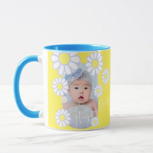 Daisy Simple Yellow Foto Baby Tasse (Links)