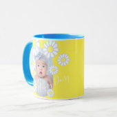 Daisy Simple Yellow Foto Baby Tasse (Vorderseite Links)