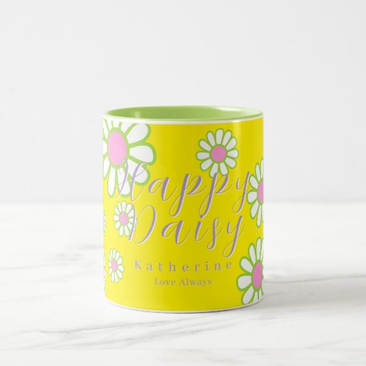 Daisy Simple Yellow Zweifarbige Tasse (Mittel)