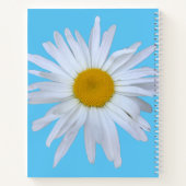 Daisy Sketchbook Blue White Script Notebook Notizblock (Rückseite)