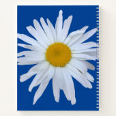Daisy Sketchbook Blue White Script Notebook Notizblock (Rückseite)