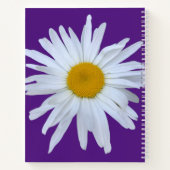 Daisy Sketchbook Lila White Script Notebook Notizblock (Rückseite)