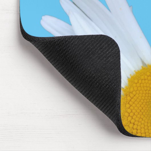 Daisy Sky Blue Elegantes White Script Mousepad (Ecke)