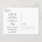 Daisy Spring blüht Save the Date Postkarte (Rückseite)