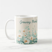 Daisy Spring Floral Teacher Growing Minds Script Kaffeetasse (Links)