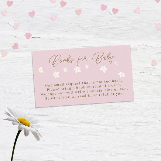 Daisy Spring Pink Boho Girl Duschbücher für Baby Begleitkarte