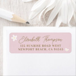 Daisy Spring Pink Boho Rücksendeadresse