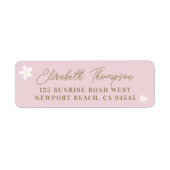 Daisy Spring Pink Boho Rücksendeadresse (Vorne)