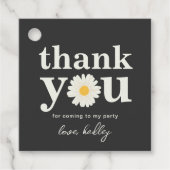 Daisy Square Vielen Dank Tag Geschenkanhänger (Vorderseite)