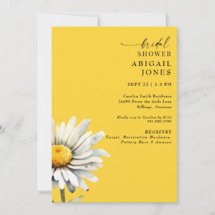 Daisy Stem Spring Yellow Brautparty II Einladung