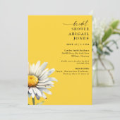 Daisy Stem Spring Yellow Brautparty II Einladung (Stehend Vorderseite)