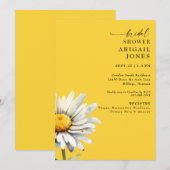 Daisy Stem Spring Yellow Brautparty II Einladung (Vorne/Hinten)