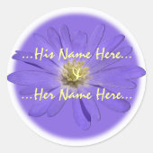 Daisy Stickers Personalisiert Lila Daisy Stickers (Vorderseite)