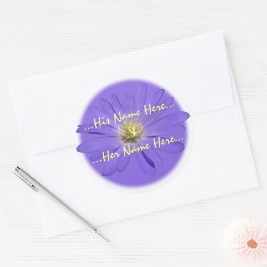 Daisy Stickers Personalisiert Lila Daisy Stickers (Umschlag)