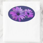 Daisy Stickers Personalisiert Lila Daisy Stickers (Tasche)