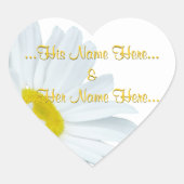 Daisy Stickers Personalisiert White Daisy Stickers (Vorderseite)