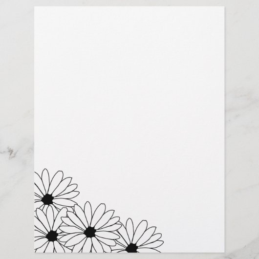 Daisy Storm Muster Gerecycelt Letterhead Paper 5 (Vorderseite)