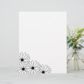 Daisy Storm Muster Gerecycelt Letterhead Paper 5 (Stehend Vorderseite)