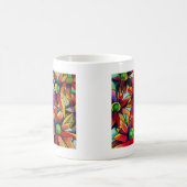 Daisy Straw mehrfarbige Wildblumen Kunst Kaffeetasse (Mittel)