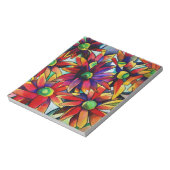 Daisy Straw mehrfarbige Wildblumen Kunst Notizblock (Rotiert)