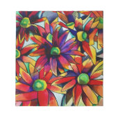 Daisy Straw mehrfarbige Wildblumen Kunst Notizblock (Vorderseite)