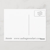 Daisy Straw mehrfarbige Wildblumen Kunst Postkarte (Rückseite)