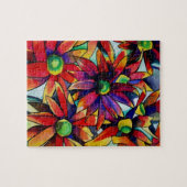 Daisy Straw mehrfarbige Wildblumen Kunst Puzzle (Horizontal)