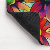 Daisy Straw mehrfarbige Wildblumen Mousepad (Ecke)