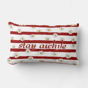 Daisy Stripes Bleibe während Lumbar Pillow Lendenkissen