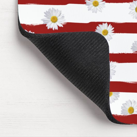 Daisy Stripes Mouse Pad Mousepad (Ecke)