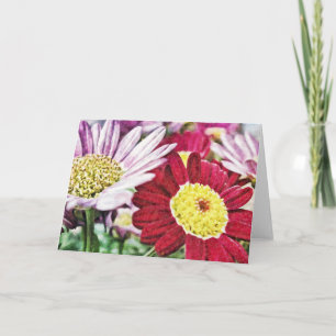 Daisy Style Art Note Card Karte