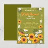 Daisy Sunflower Brautparty Party Einladung 2 (Vorne/Hinten)