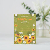 Daisy Sunflower Brautparty Party Einladung 2 (Stehend Vorderseite)
