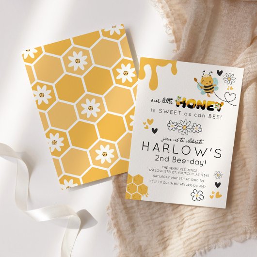Daisy Sweet wie kann Honey Bumble Bee Birthday Einladung
