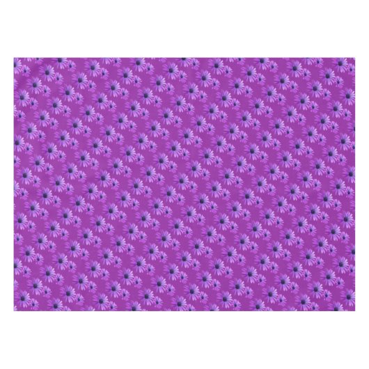 Daisy Tablecloth Lila Daisy Blume Tablette Tischdecke (Vorderseite (Horizontal))