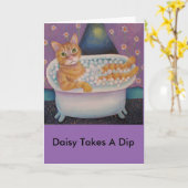 Daisy Taks A Dip Karte (Gelbe Blume)