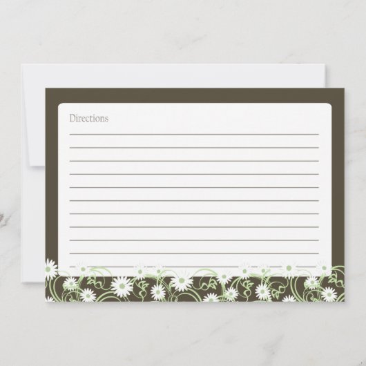 Daisy Tea Floral 12x18 Rezept Card (Rückseite)