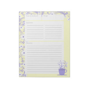 Daisy Tea Party Rezept Pages Notizblock