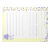 Daisy Tea Party Rezept Pages Notizblock (Vorderseite)