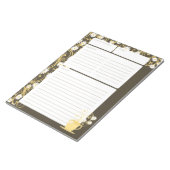 Daisy Tee Party Yellow Floral Rezept Seiten Notizblock (angewinkelt)