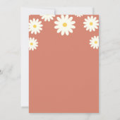 Daisy Terracotta Bridal Dusche Einladung (Rückseite)