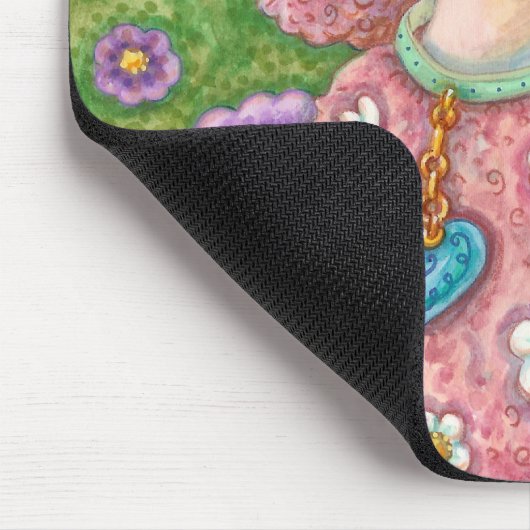 DAISY The French Pink Poodle MOUSE PAD Mousepad (Ecke)