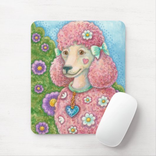 DAISY The French Pink Poodle MOUSE PAD Mousepad (Mit Mouse)