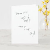 Daisy the Shih Tzu Birthday Card Karte (Gelbe Blume)